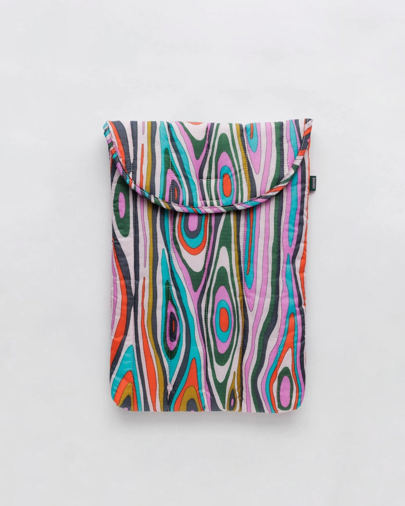 Puffy Laptop Sleeve - Candy Woodgrain