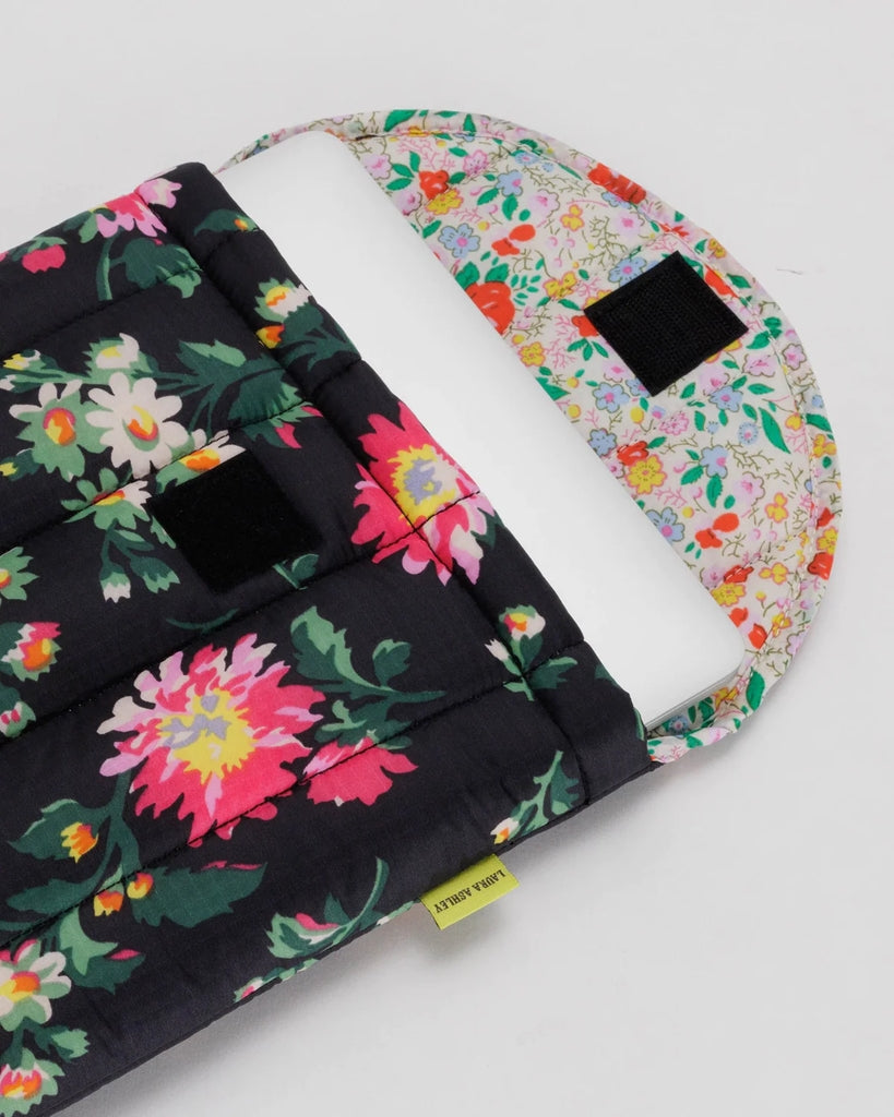 Puffy Laptop Sleeve - Rhian Daisy Floral Mix