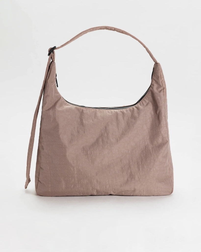 Nylon Shoulder Bag - Taupe