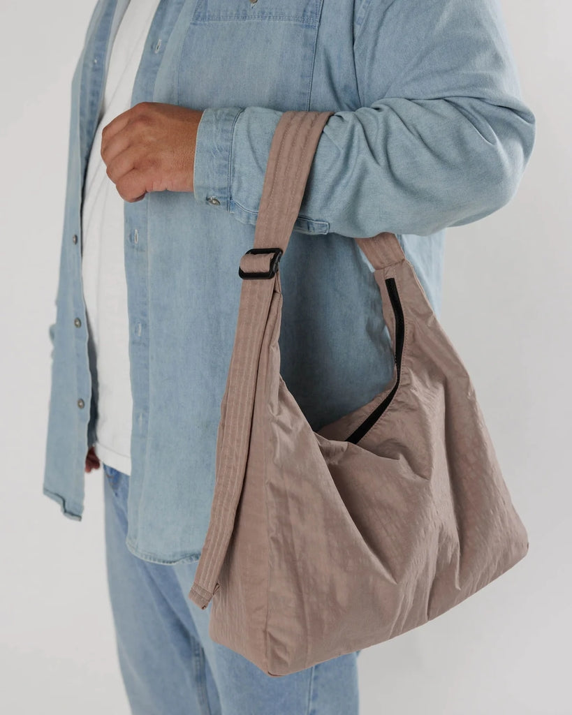 Nylon Shoulder Bag - Taupe