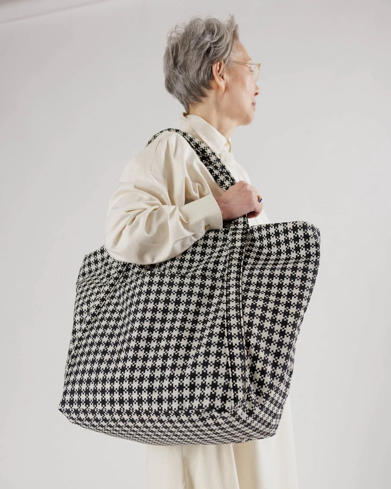 
                      
                        Travel Cloud Bag - Black & White Pixel Gingham
                      
                    
