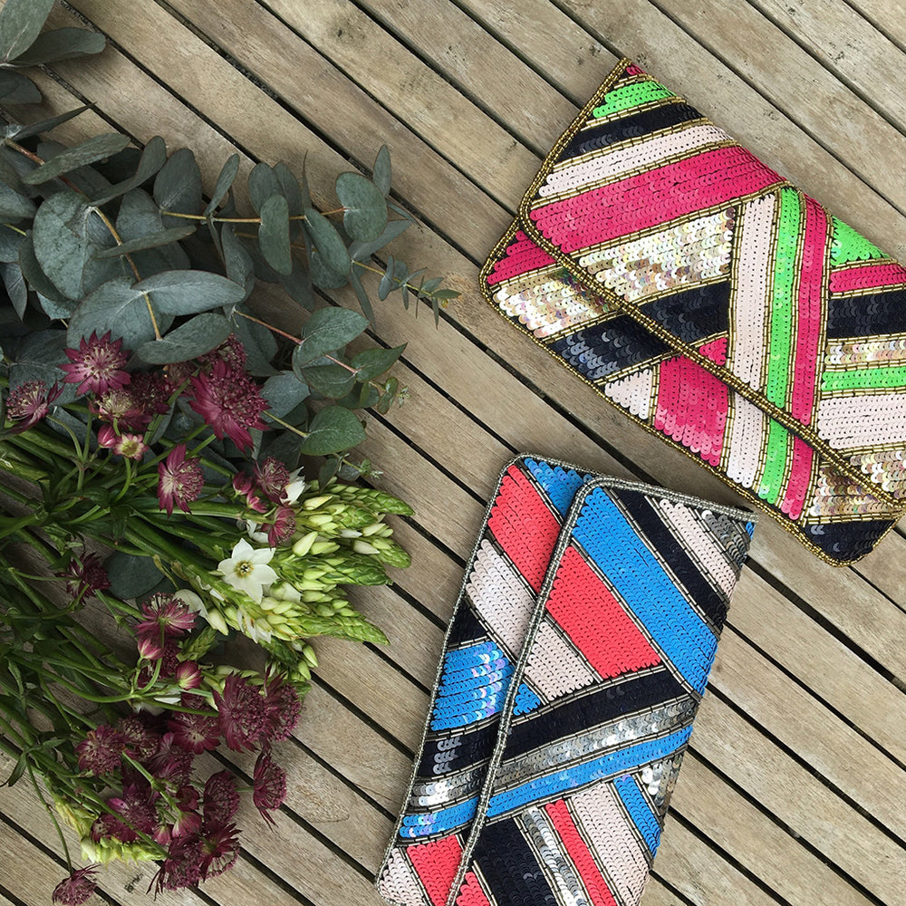 
                      
                        Sequined Clutch Dace - Pink Yarrow
                      
                    
