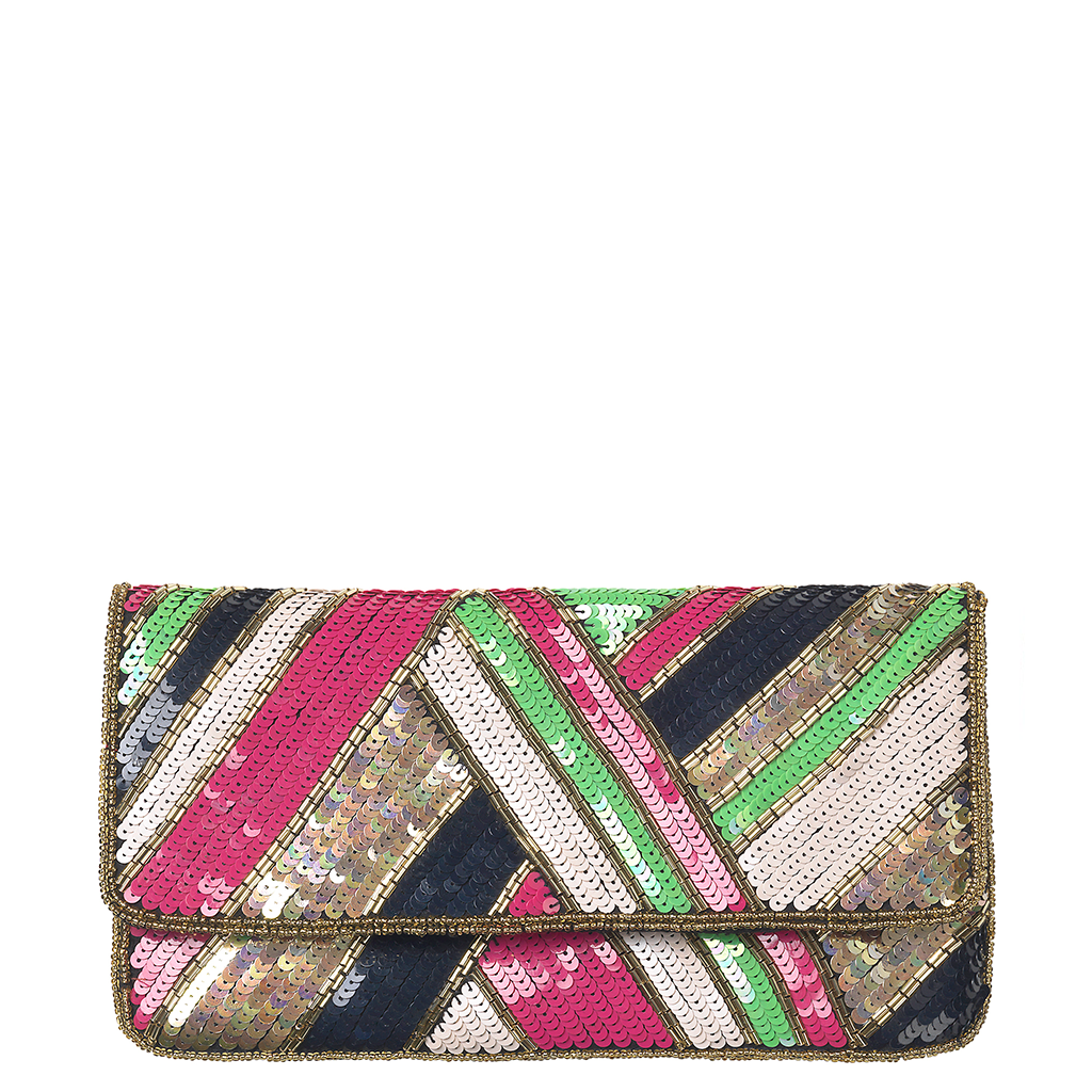 Sequined Clutch Dace - Pink Yarrow