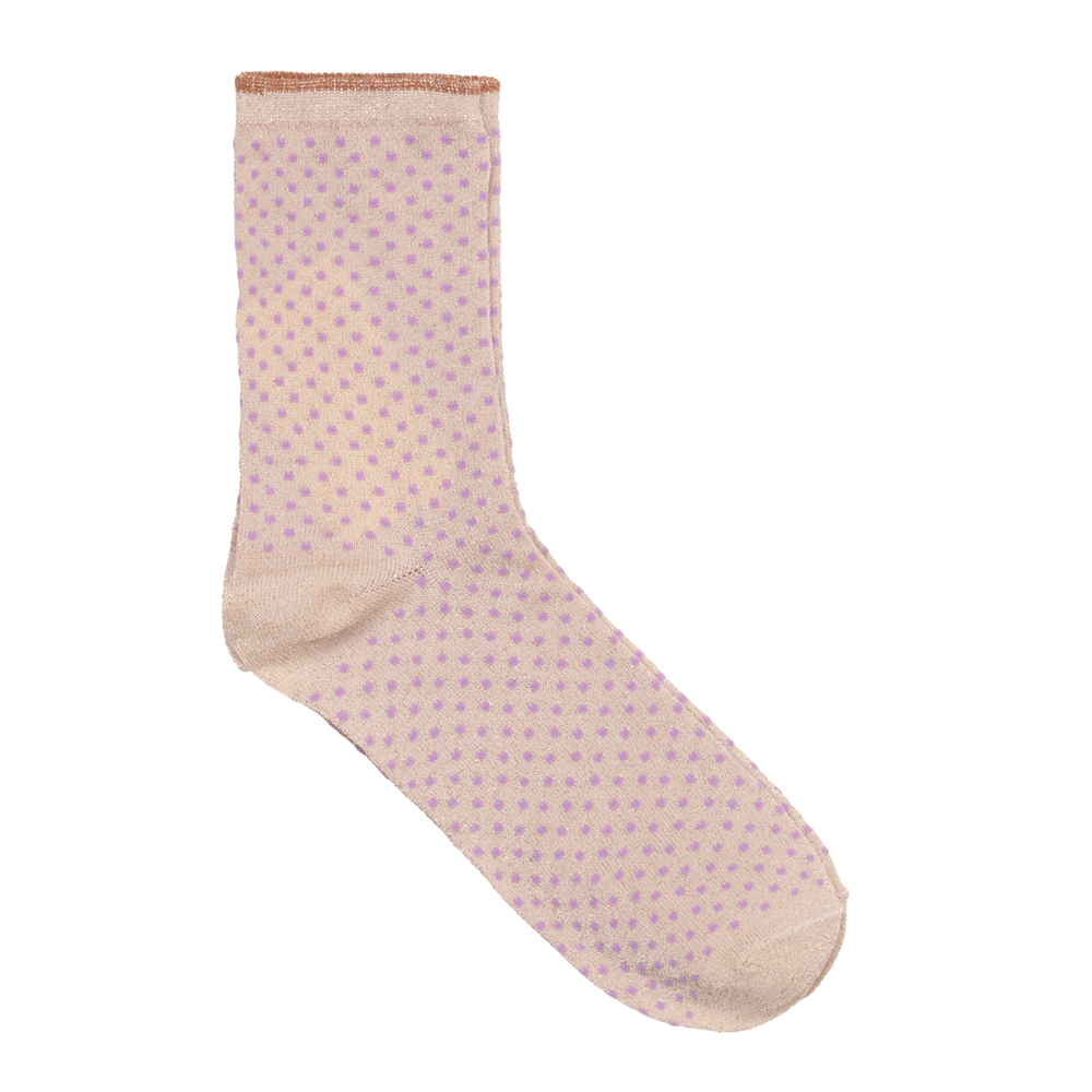 Dina Small Dots Glitter Socks - Lavender