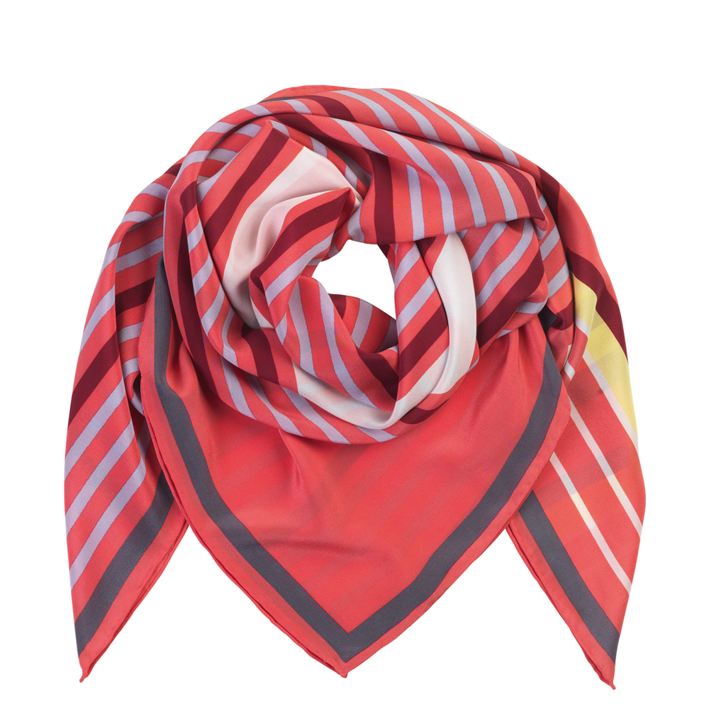 Silk Scarf - Carrel Calypso Coral