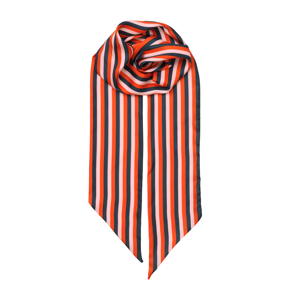 Silk Scarf - Slimmy Stripe Green Gables