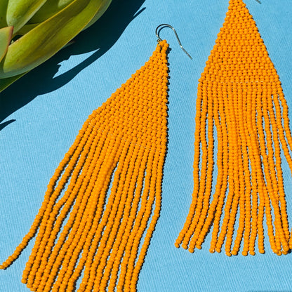 Lily Beaded Earrings - Clementine