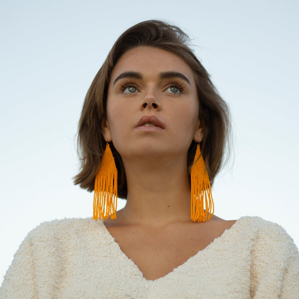 
                      
                        Lily Beaded Earrings - Clementine
                      
                    