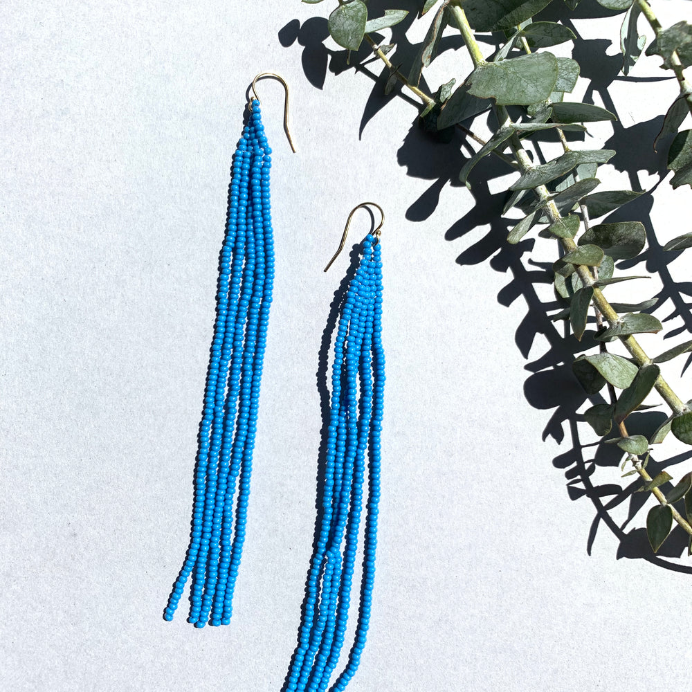 
                      
                        Luna Beaded Earrings - Blue Pop
                      
                    