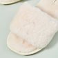 Sage Faux Fur Slippers - Cream
