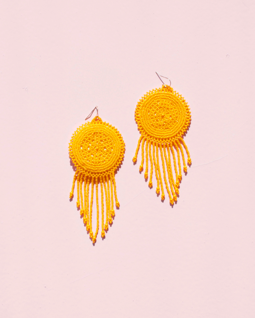 Sophie Beaded Earrings - Clementine
