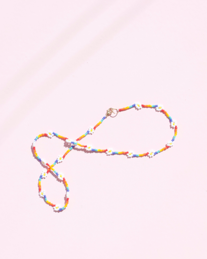 Zara Necklace - Rainbow Daisy