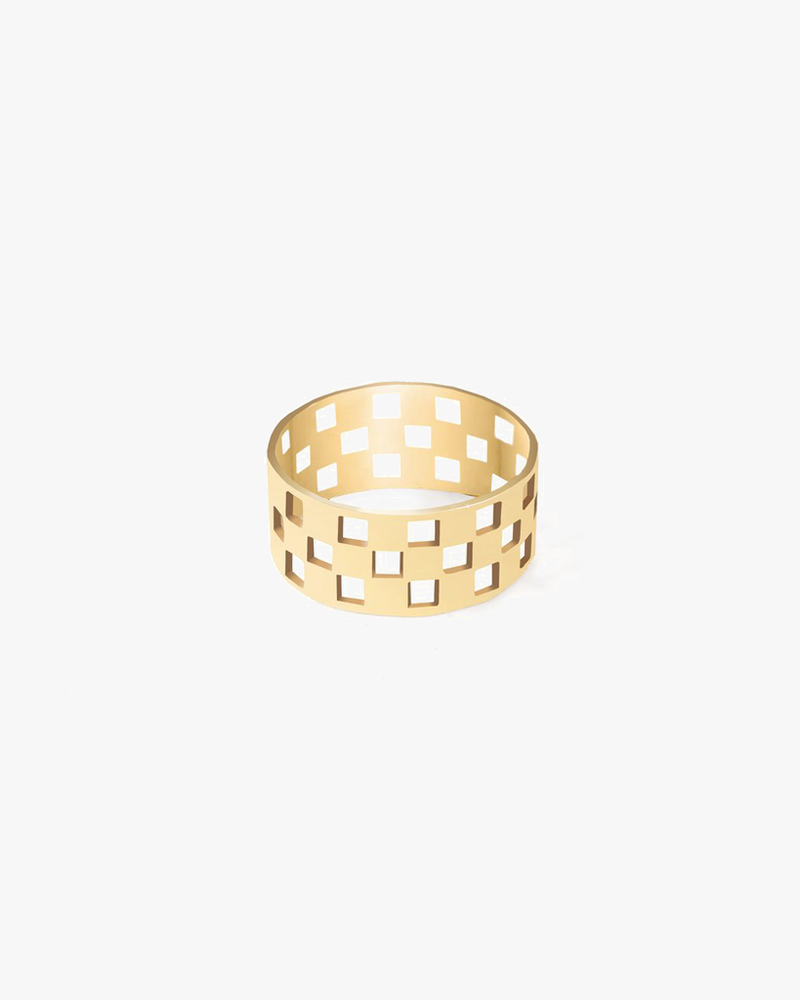 
                      
                        Checkered Ring - Gold
                      
                    