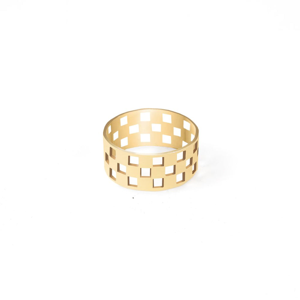 
                      
                        Checkered Ring - Gold
                      
                    