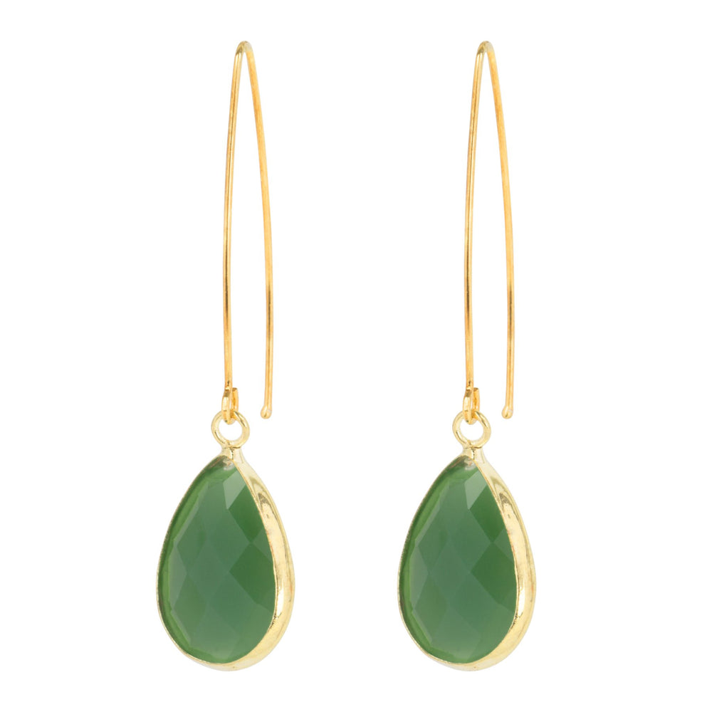 Earrings - Green Dip