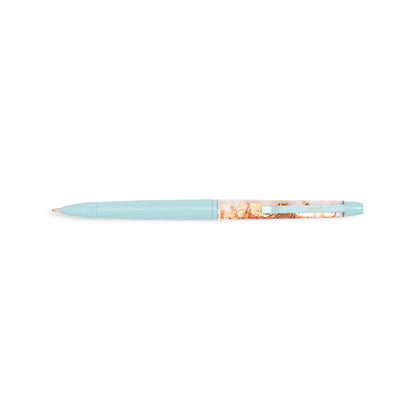 Glitter Bomb Souvenir Pen - Ice Blue / Copper