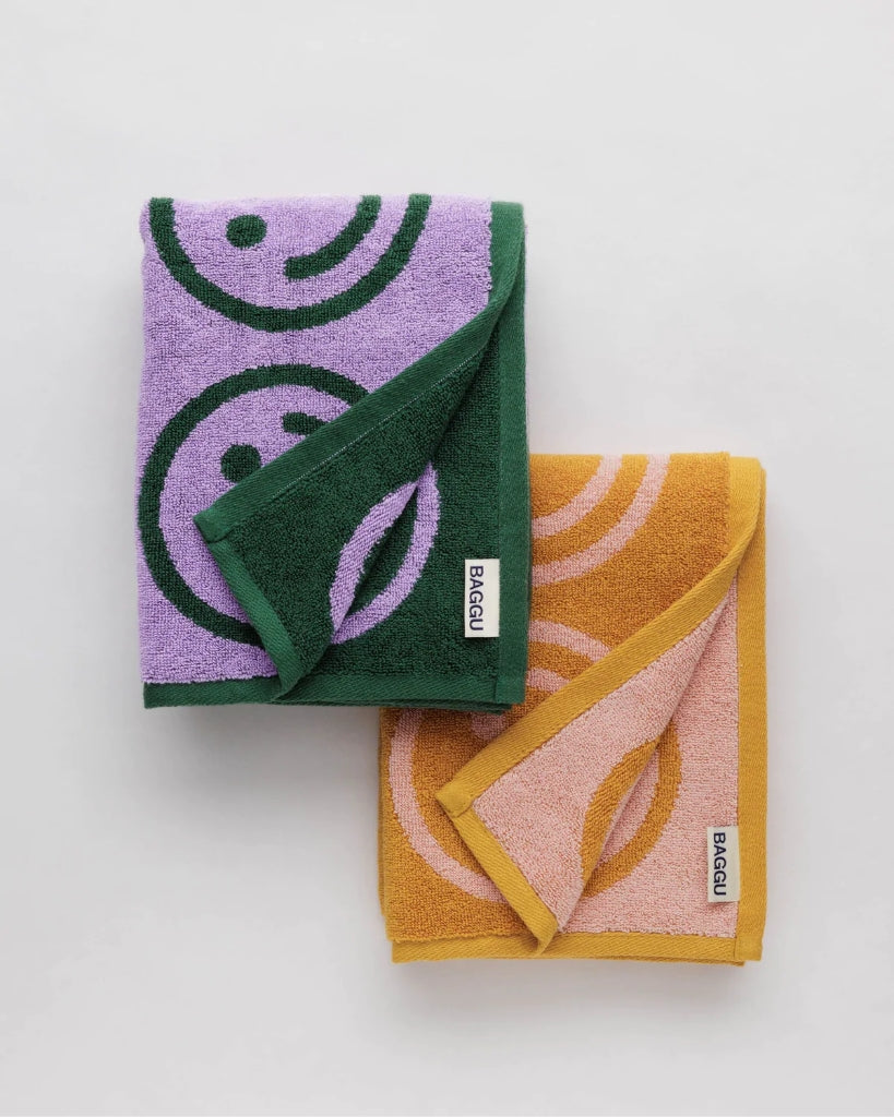 Hand Towel Set Of Two - Marigold Happy Mix