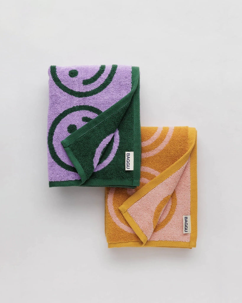 Hand Towel Set Of Two - Marigold Happy Mix