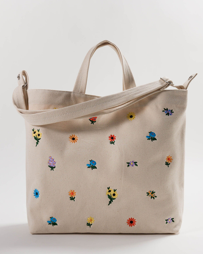 Horizontal Duck Bag - Embroidered Ditsy Floral