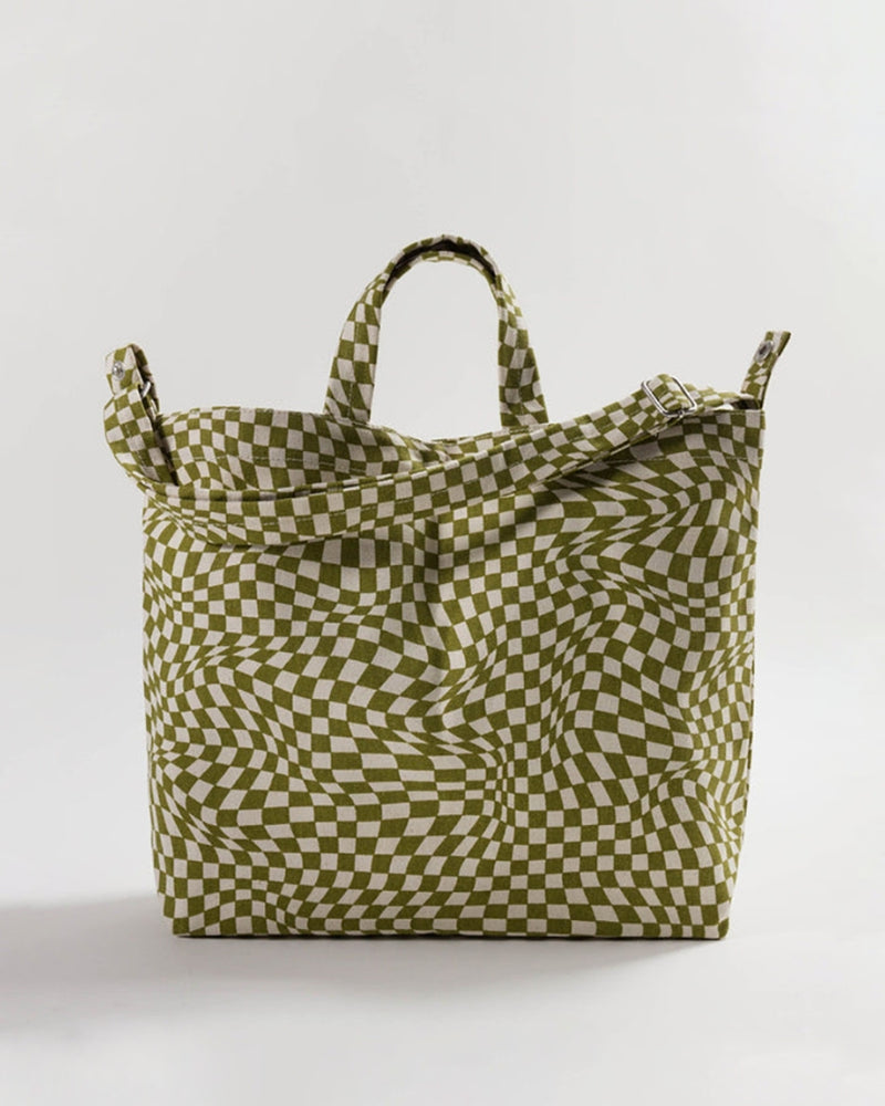 Horizontal Duck Bag - Moss Trippy Checker