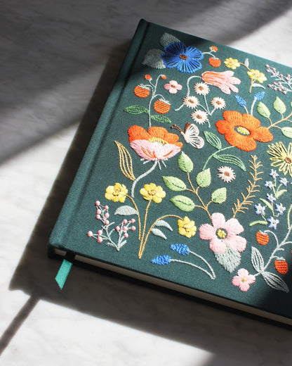 Embroidered Sketchbook - Strawberry Fields