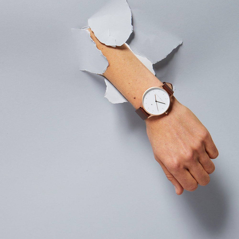 
                      
                        Inertia - Matte Black / White Face / Tan Strap
                      
                    
