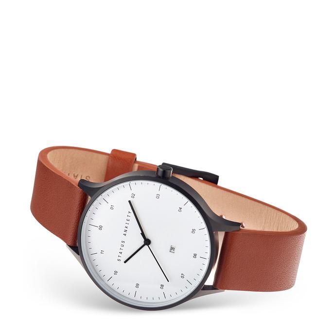 
                      
                        Inertia - Matte Black / White Face / Tan Strap
                      
                    