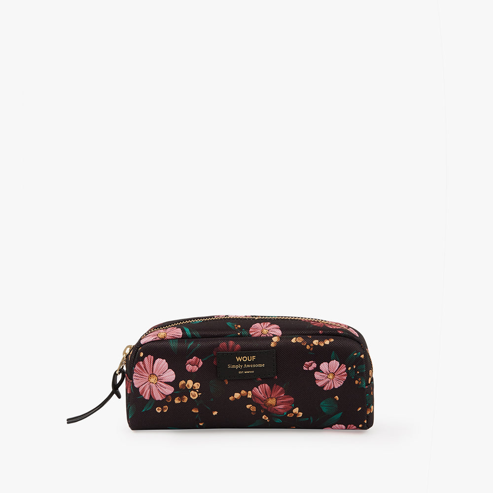 
                      
                        Small Make-Up Pouch - Black Flowers
                      
                    