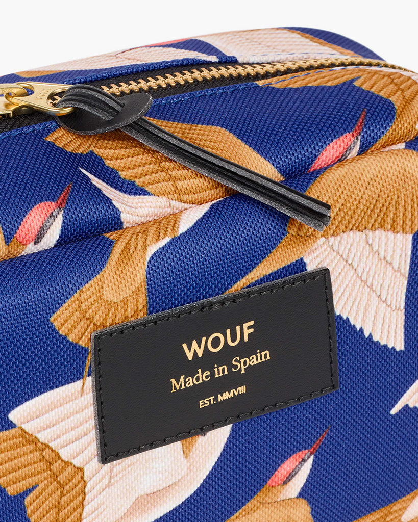Large Make-Up Pouch - Blue Birds