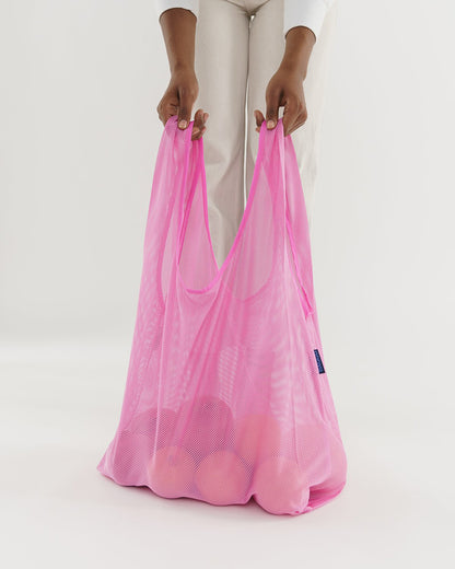 Mesh Shopper Bag - Bright Pink