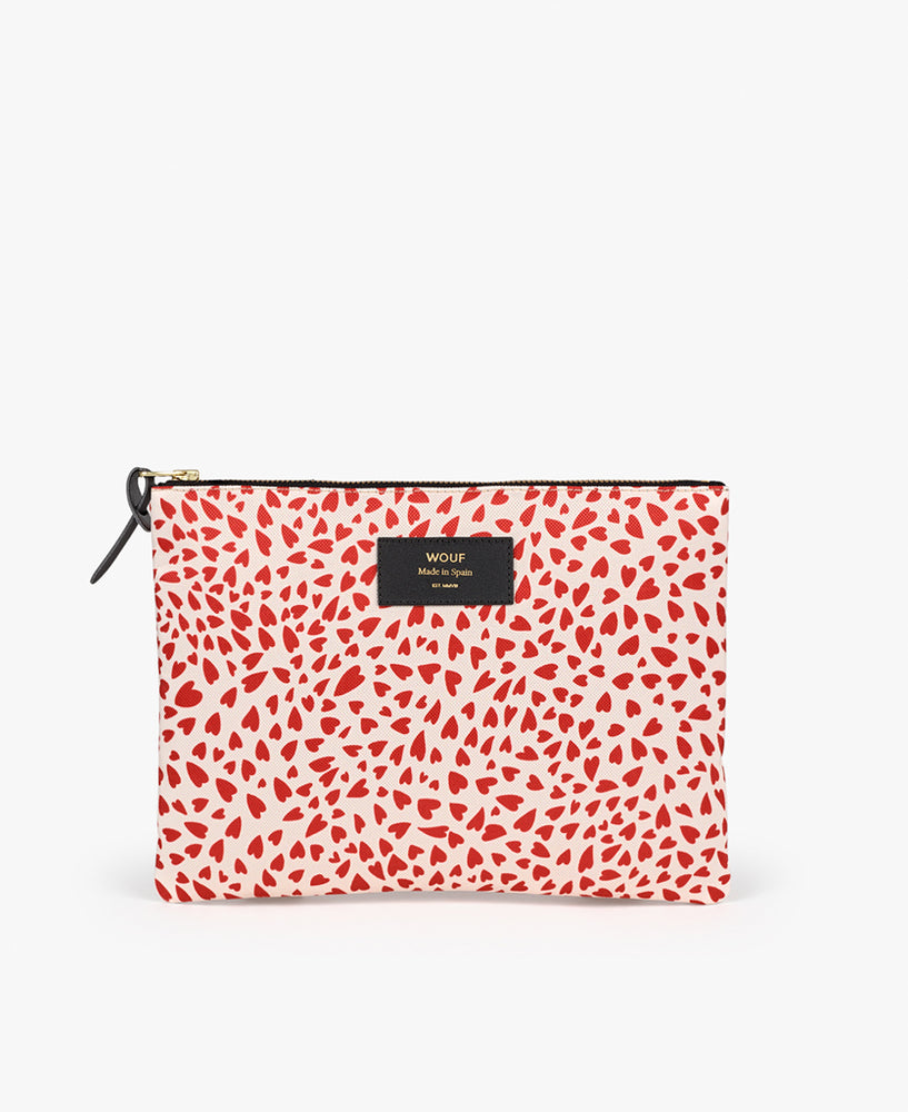 
                      
                        Pouch Bag - White Hearts
                      
                    