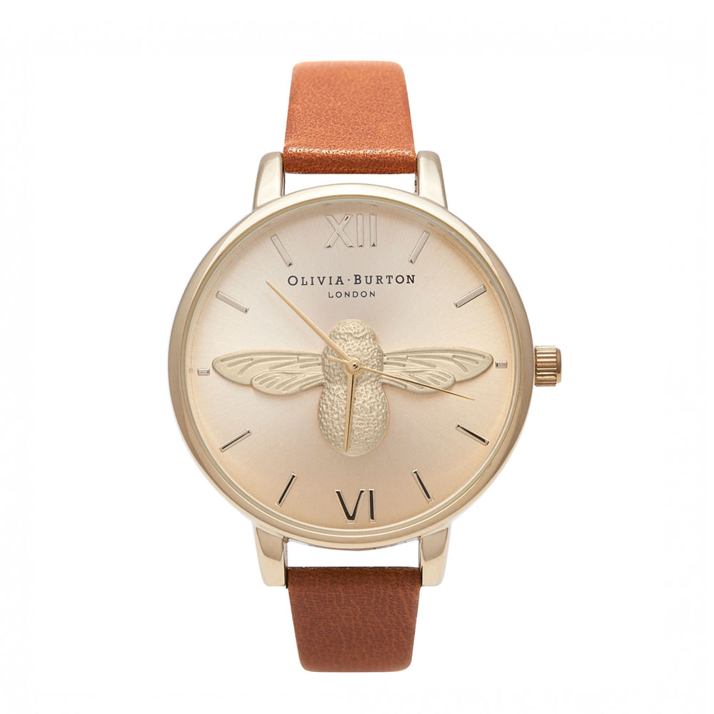 Animal Motif Moulded Bee - Tan & Gold