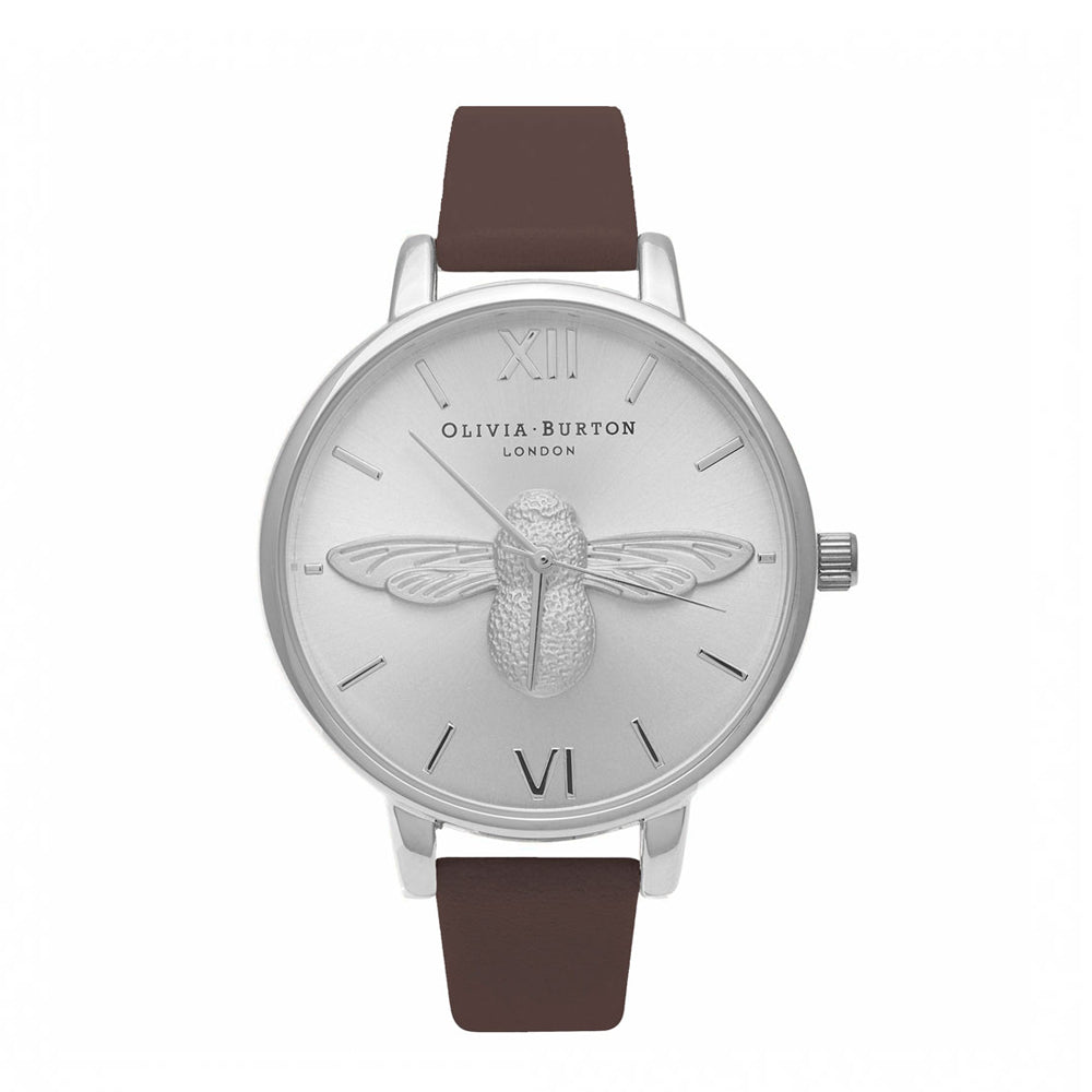 Animal Motif Moulded Bee - Brown & Silver