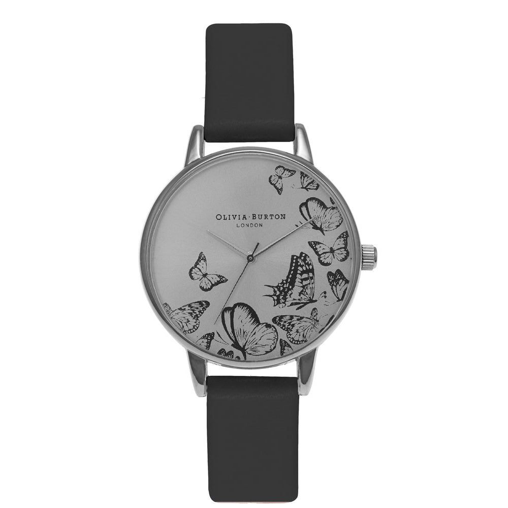 Animal Motif Multi Butterfly - Black & Silver