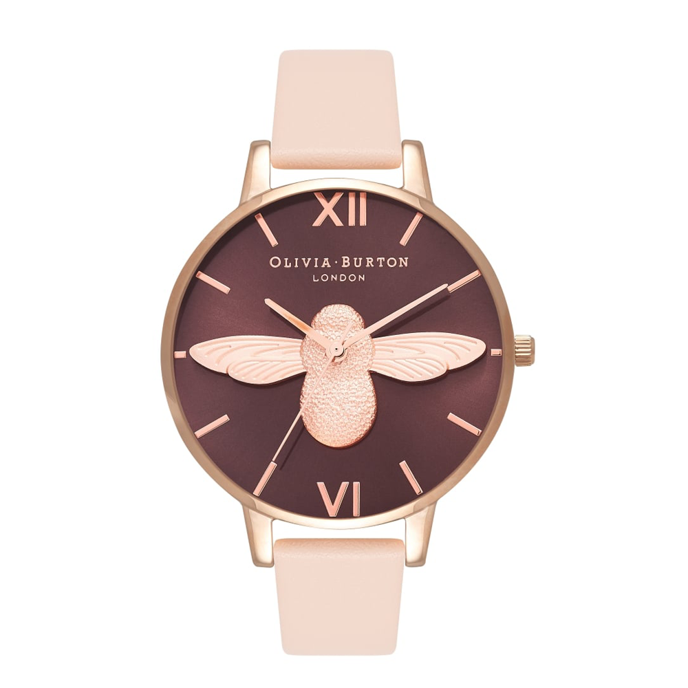 Animal Motif Moulded Bee - Nude Peach & Rose Gold
