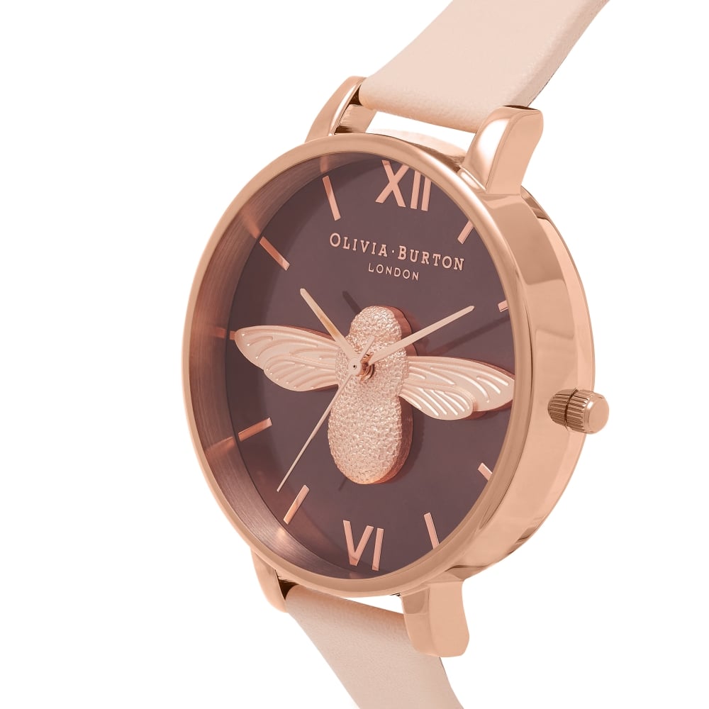 Animal Motif Moulded Bee - Nude Peach & Rose Gold