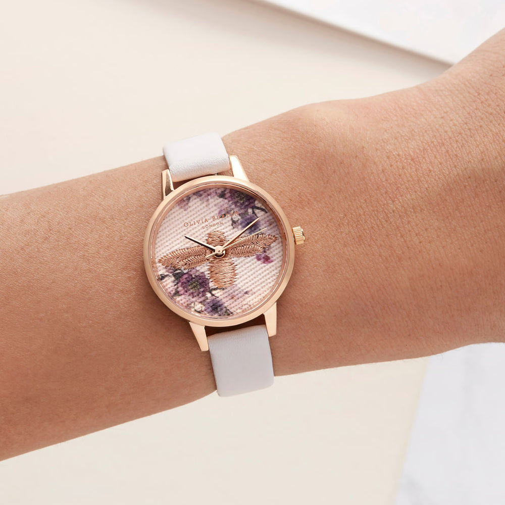 
                      
                        Embroidered Dial - Blush & Rose Gold
                      
                    