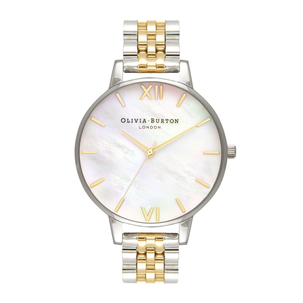 Mother Of Pearl Bracelet - Big Dial Gold & Silver