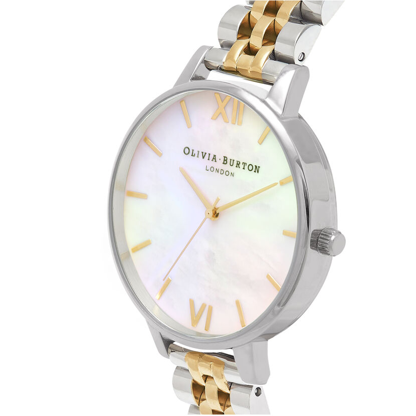 Mother Of Pearl Bracelet - Big Dial Gold & Silver