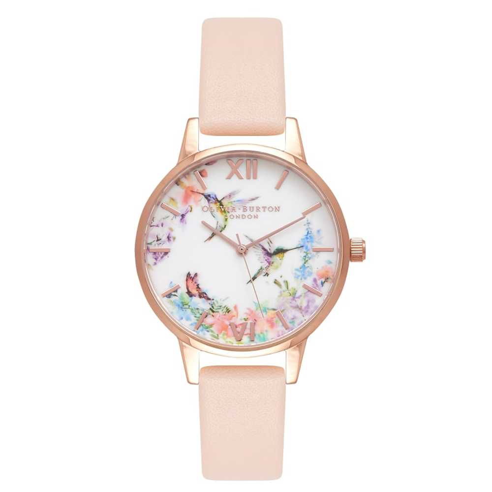 
                      
                        Painterly Prints Midi Hummingbirds - Peach & Rose Gold
                      
                    