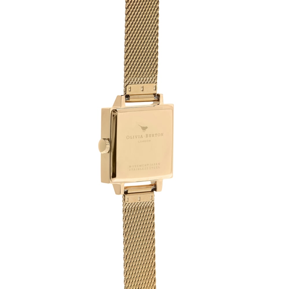 Midi Square Dial - Gold Mesh