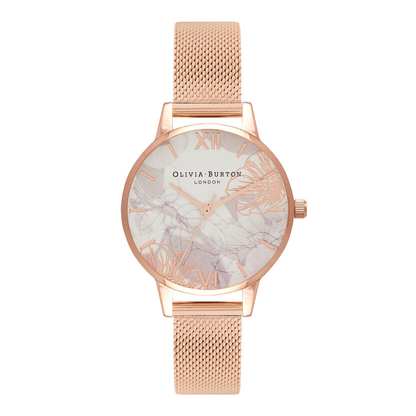 Abstract Florals - Midi Rose Gold Mesh