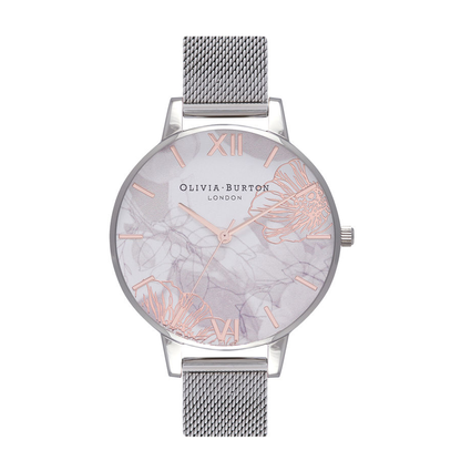 Abstract Florals - Silver Mesh