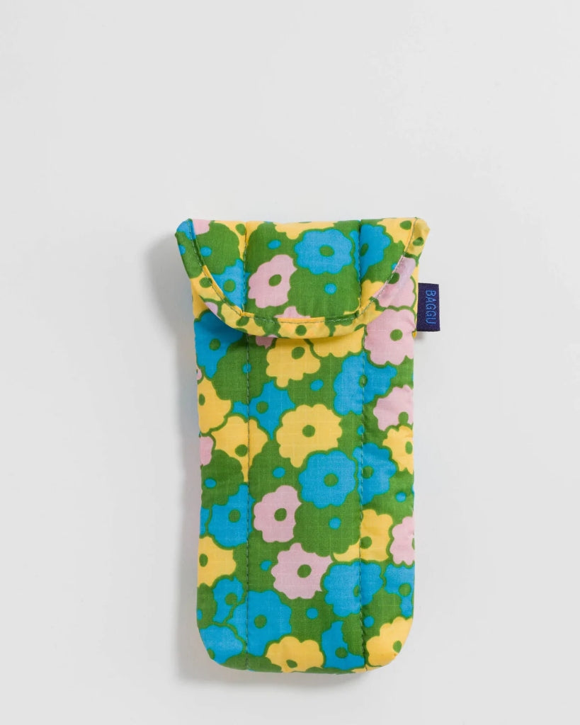 Puffy Glasses Case - Flowerbed
