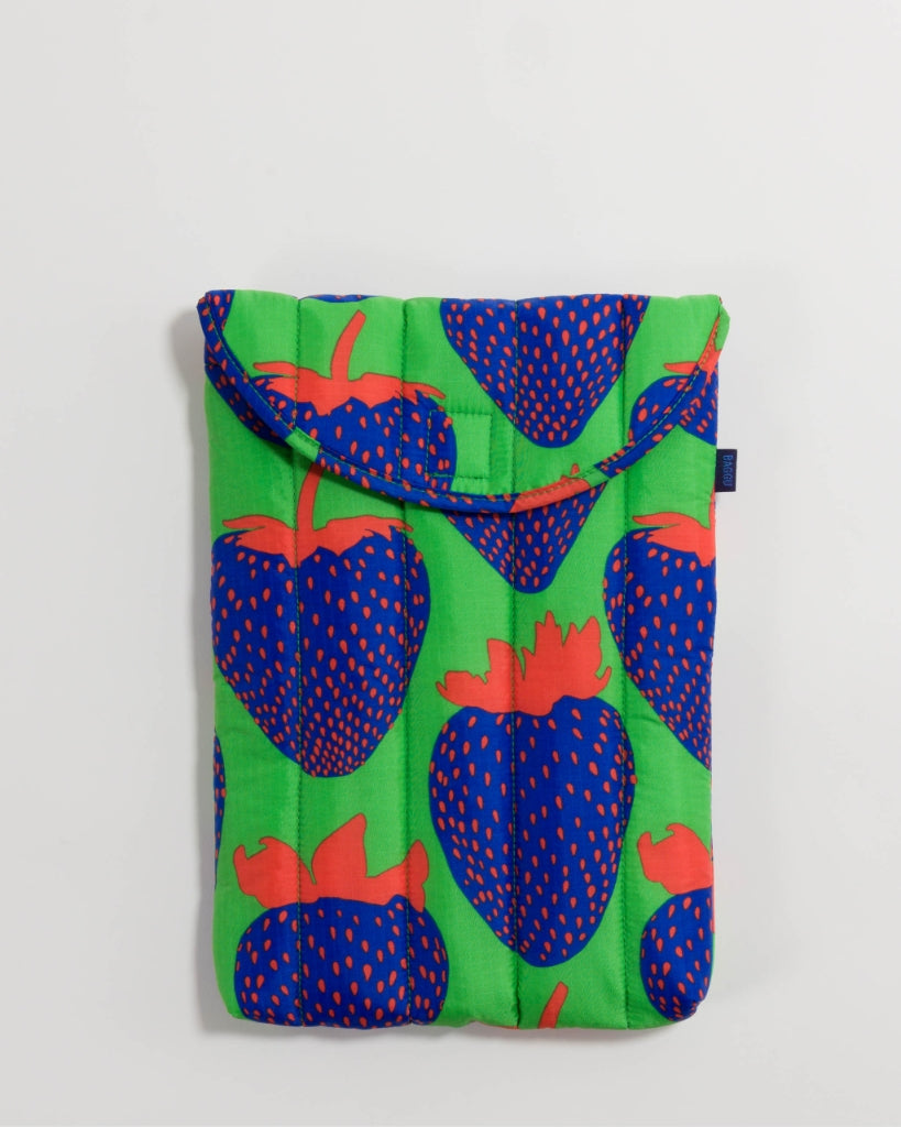 BAGGU Puffy Laptop Sleeve Electric Strawberry Cobalt – A