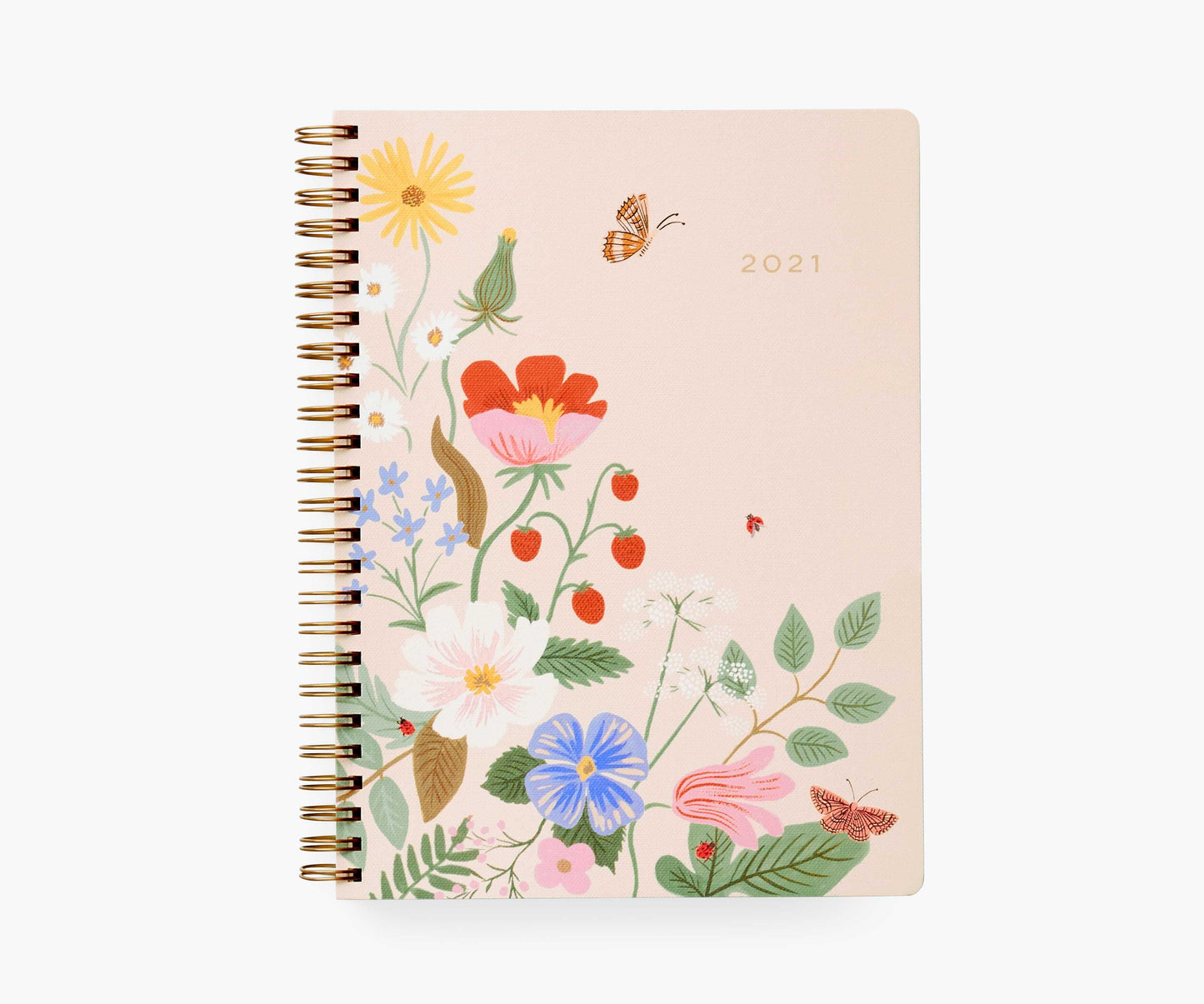 12-Month Softcover Spiral Planner 2021 - Strawberry Fields