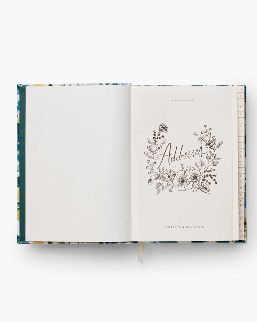 Address Book - Garden Party Blue