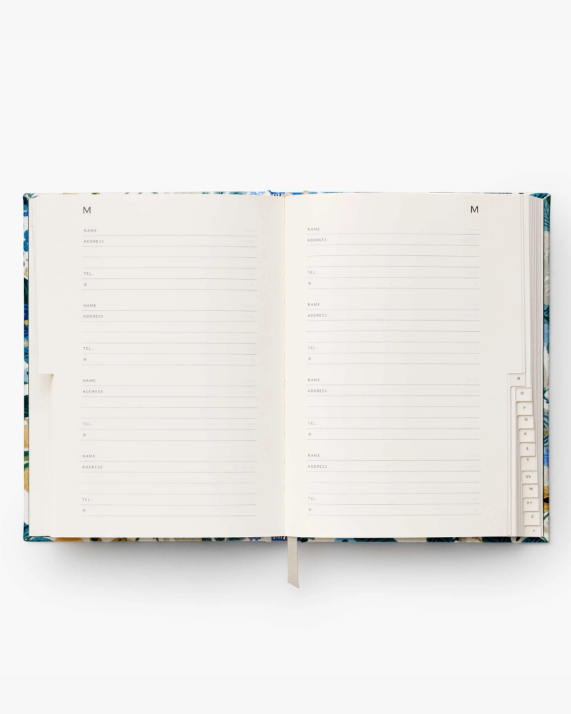 Address Book - Garden Party Blue