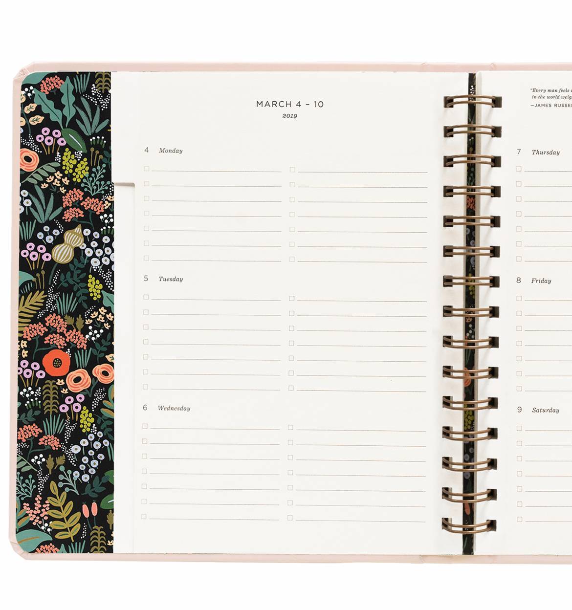 Everyday 17-Month Planner 2019 - Bouquet