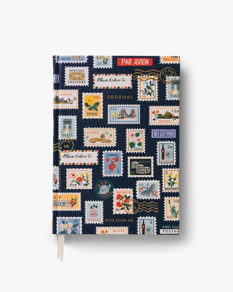 Fabric Notebook - Postage Stamps